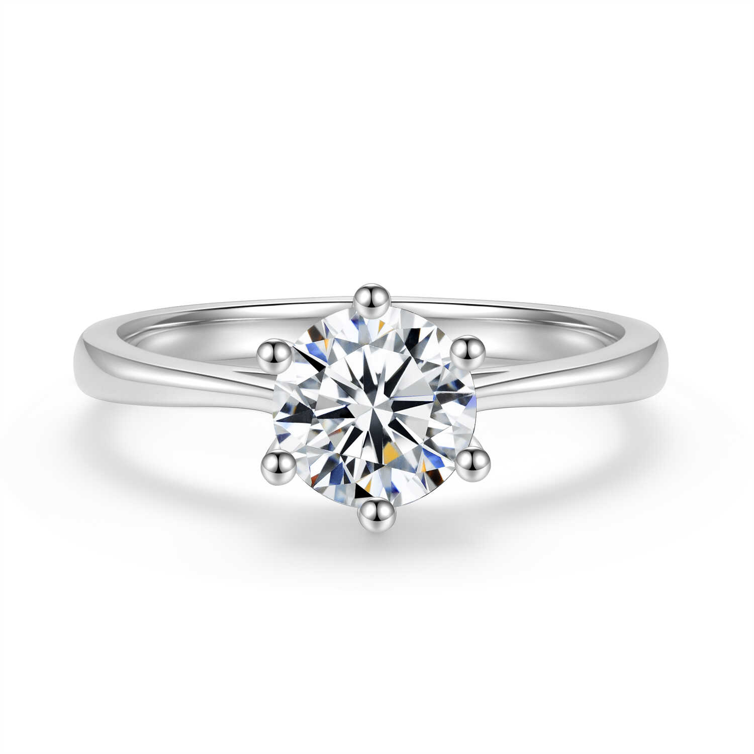 טבעת סוליטר דגם רומי אבן מואסנייט 1.00 קראט ice diamonds