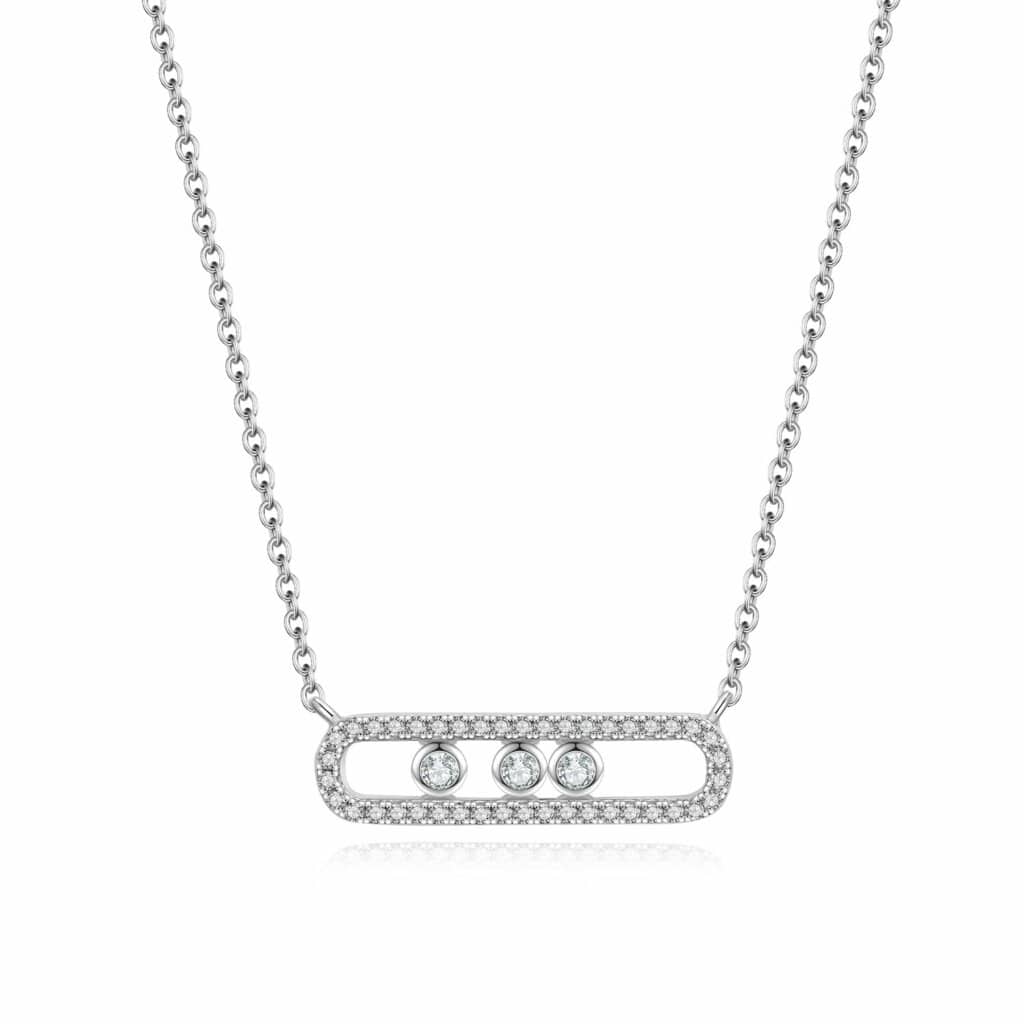 תליון סוליטר דגם 0.3 קראט אבני מואסנייט,התליון מכסף 925 מצופה זהב לבן 14 קראט ice diamonds