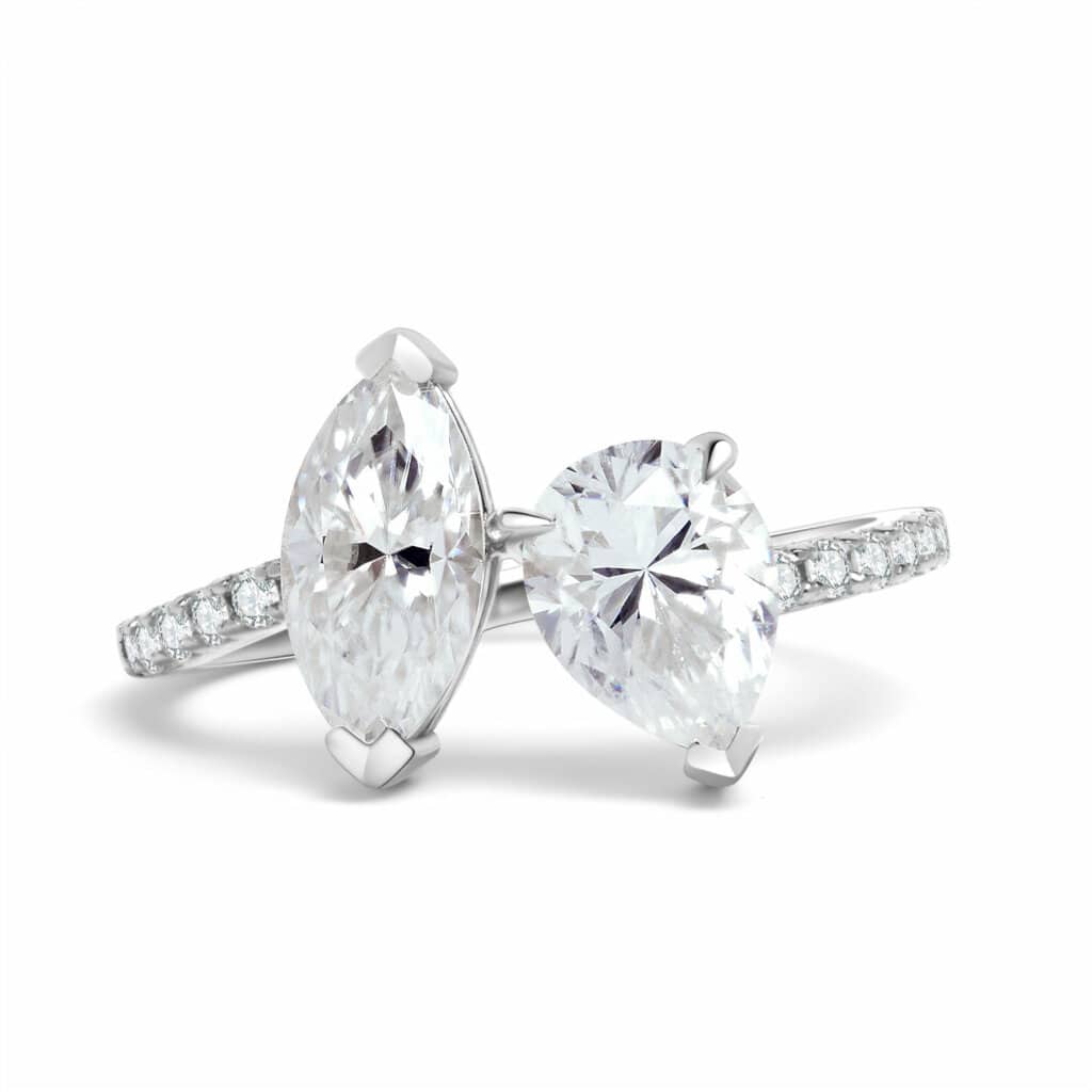 טבעת קיארה 1.18 קראט אבני מואנייס ice diamonds