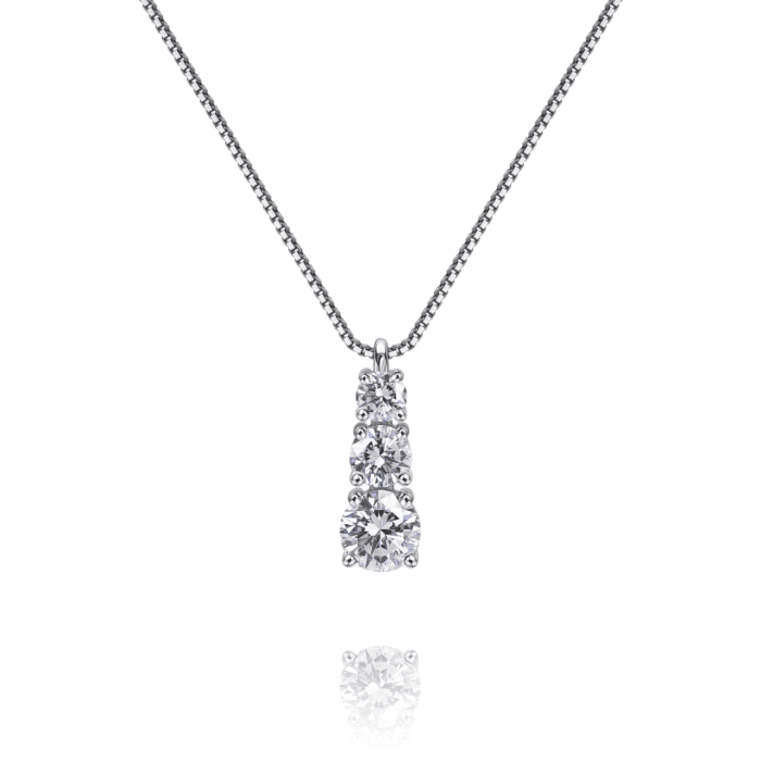 תיליון אלונה 1.81 קראט אבני מואסנייט התליון מכסף 925 מצופה זהב לבן 14 קראט ice diamonds