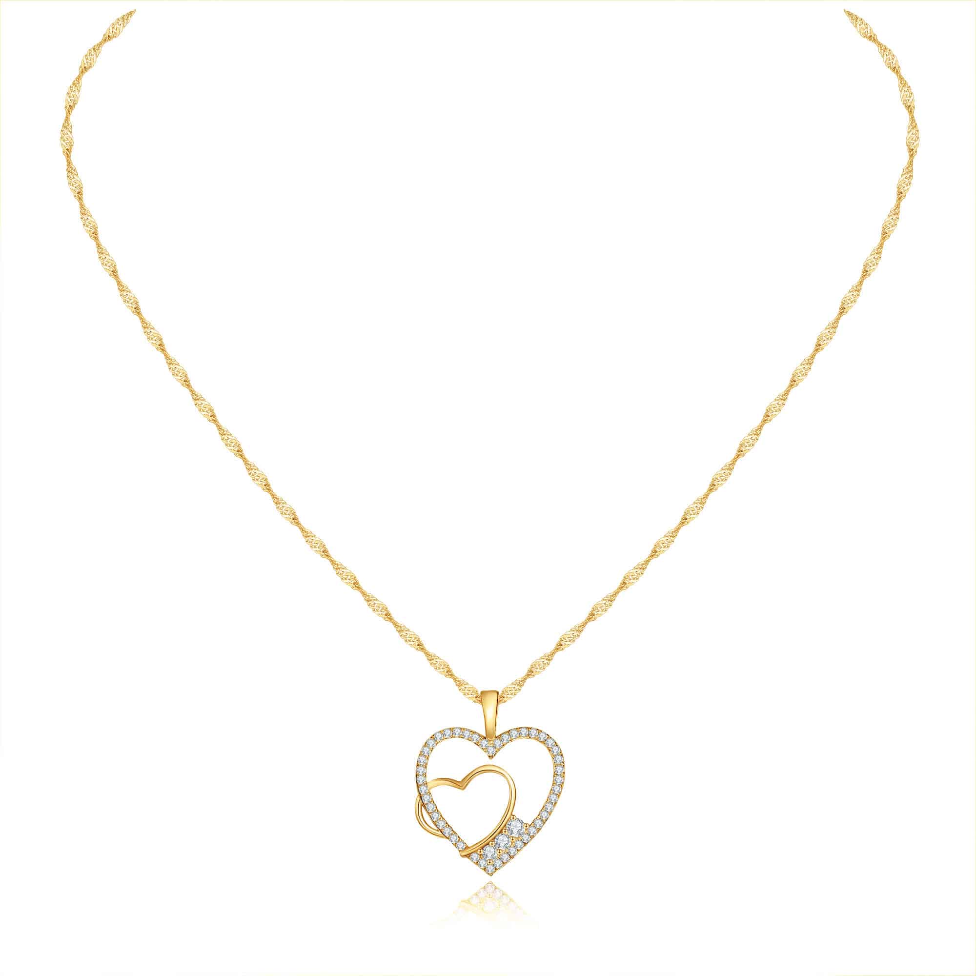 תליון לב דגם הילה 0.33 קראט בצורת לב אבן מואנייס ice diamonds