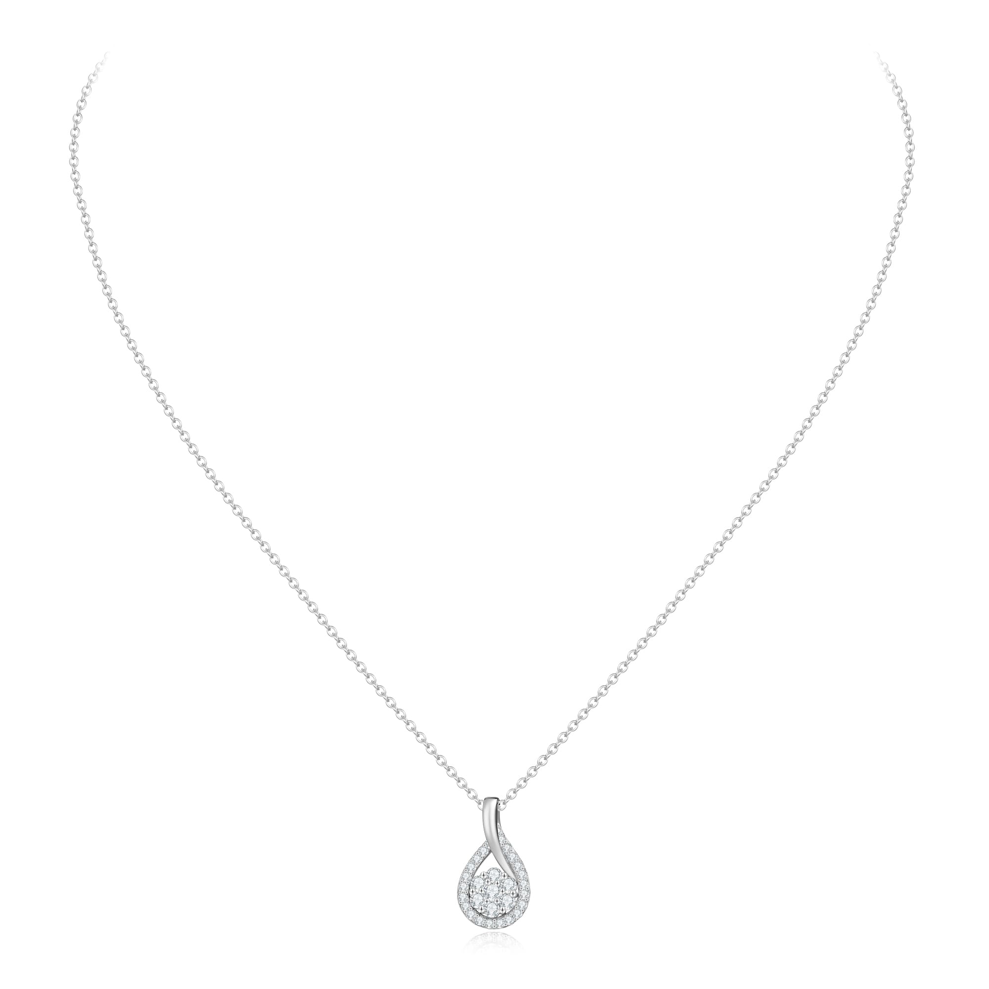 תליון הטבע 0.42 קראט אבן מואנייס ice diamonds