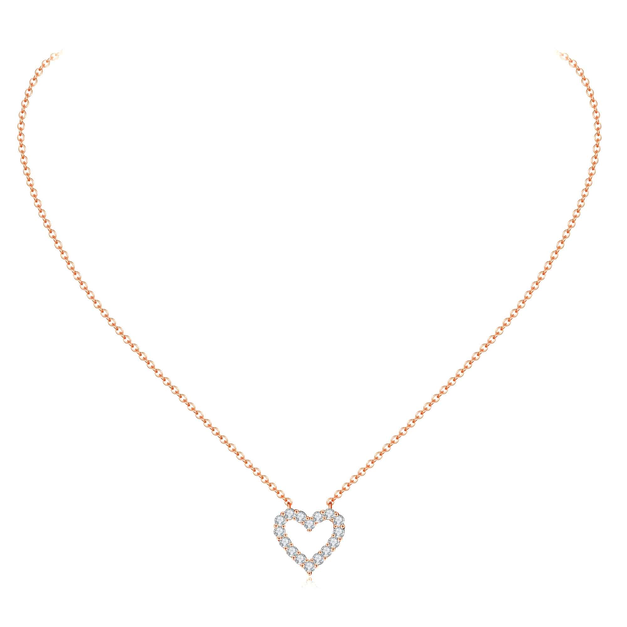 תליון לב 0.48 קראט אבן מואנייס ice diamonds