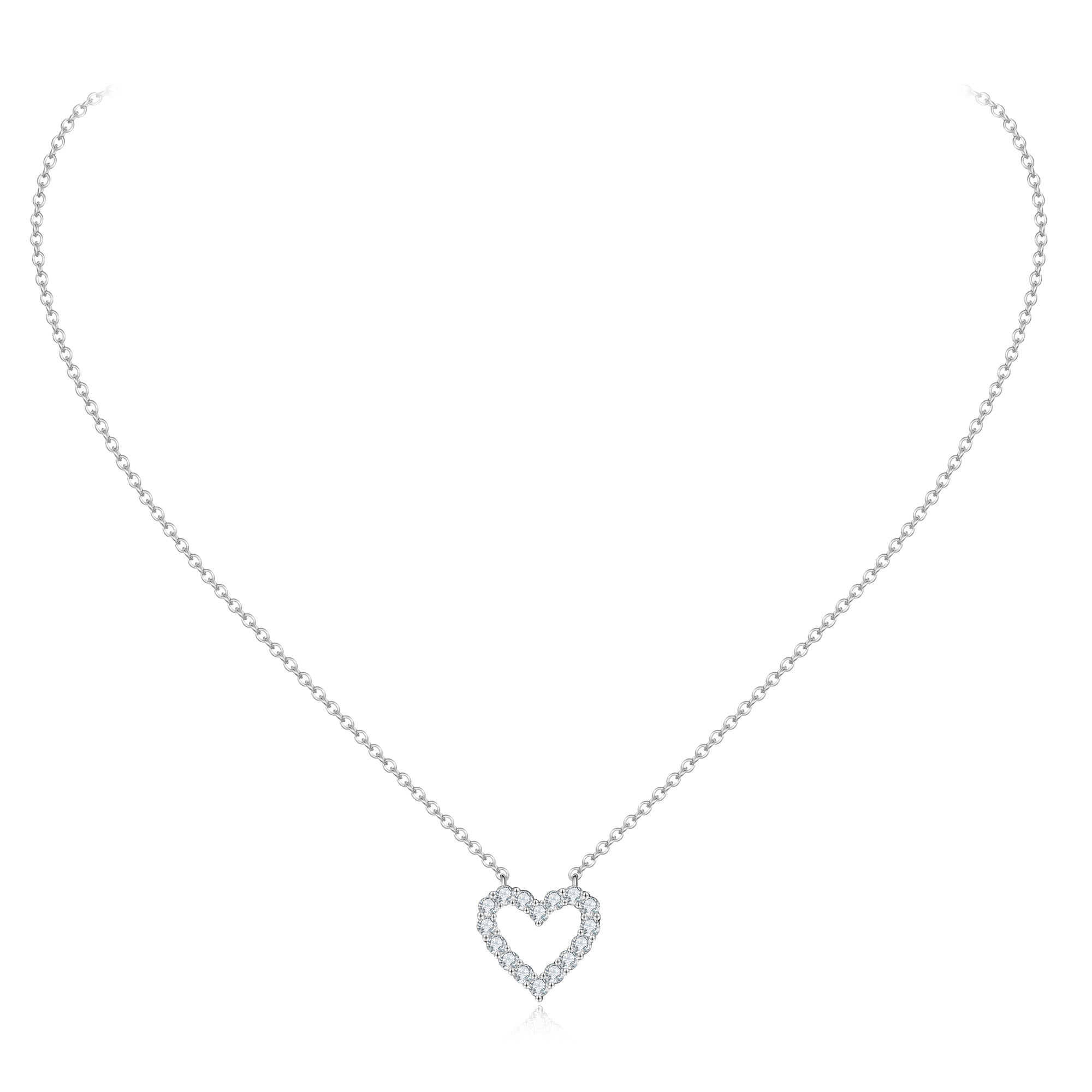 תליון לב 0.48 קראט אבן מואנייס ice diamonds