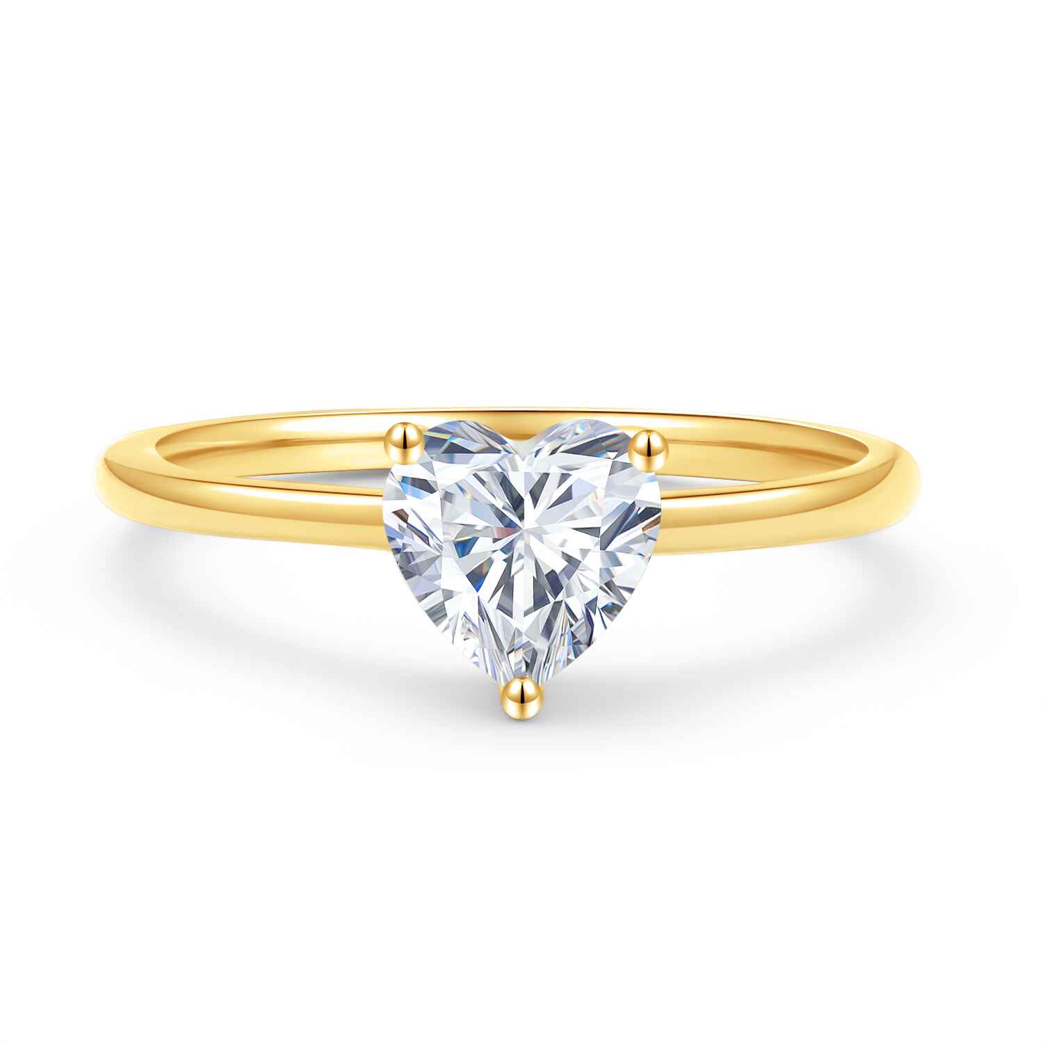 טבעת סוליטר דגם לב 1.1 קראט אבן מואנייס ice diamonds