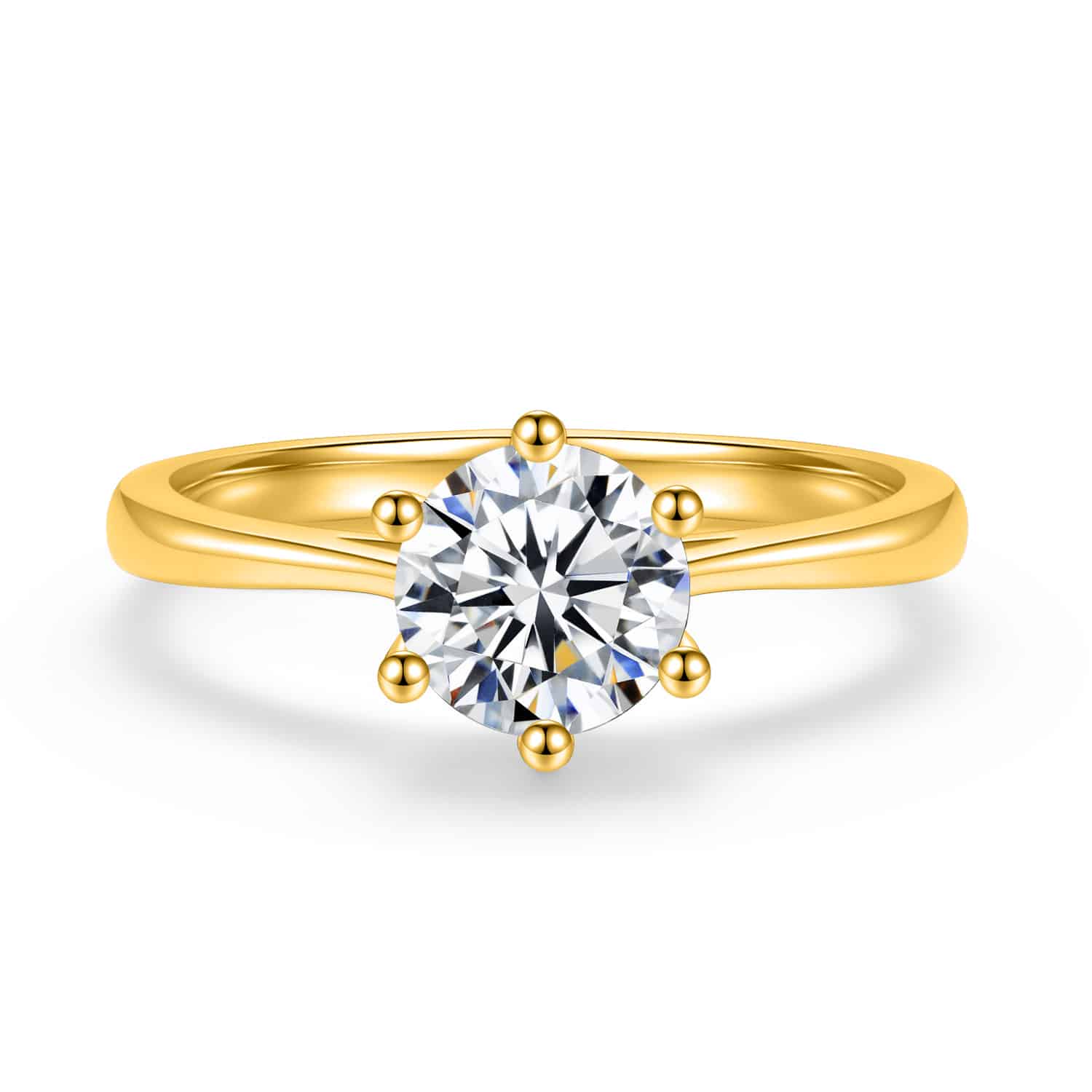 טבעת סוליטר צבע צהוב 1.00 קראט ice diamonds