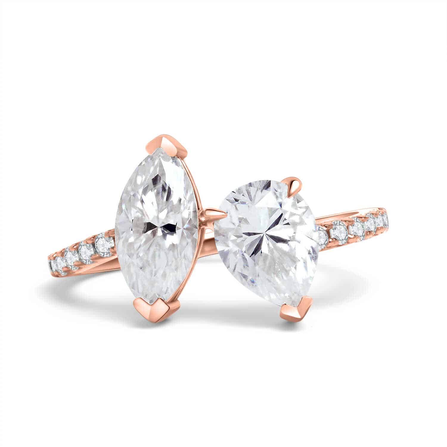 טבעת קיארה 1.18 קראט אבני מואנייס ice diamonds