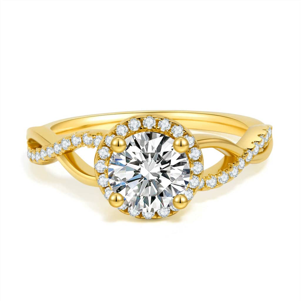 טבעת הנסיכה 1.58 קראט אבני מואנייס ice diamonds