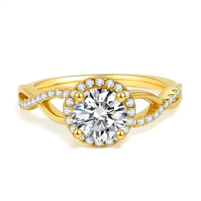 טבעת הנסיכה 1.58 קראט אבני מואנייס ice diamonds