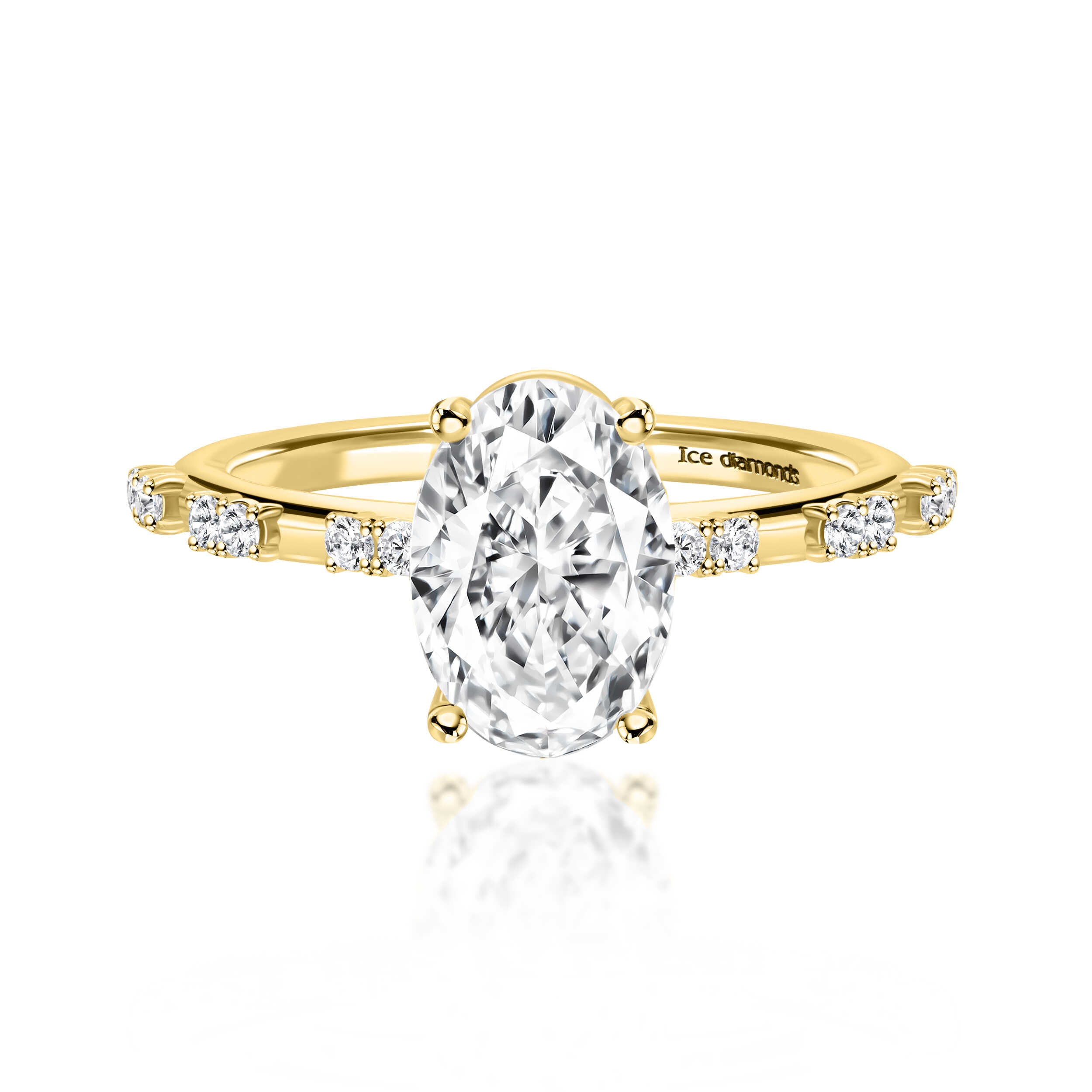 טבעת אדל בעיצוב אנגלי צהובה 2.53 קראט אבני מואנייס ice diamonds