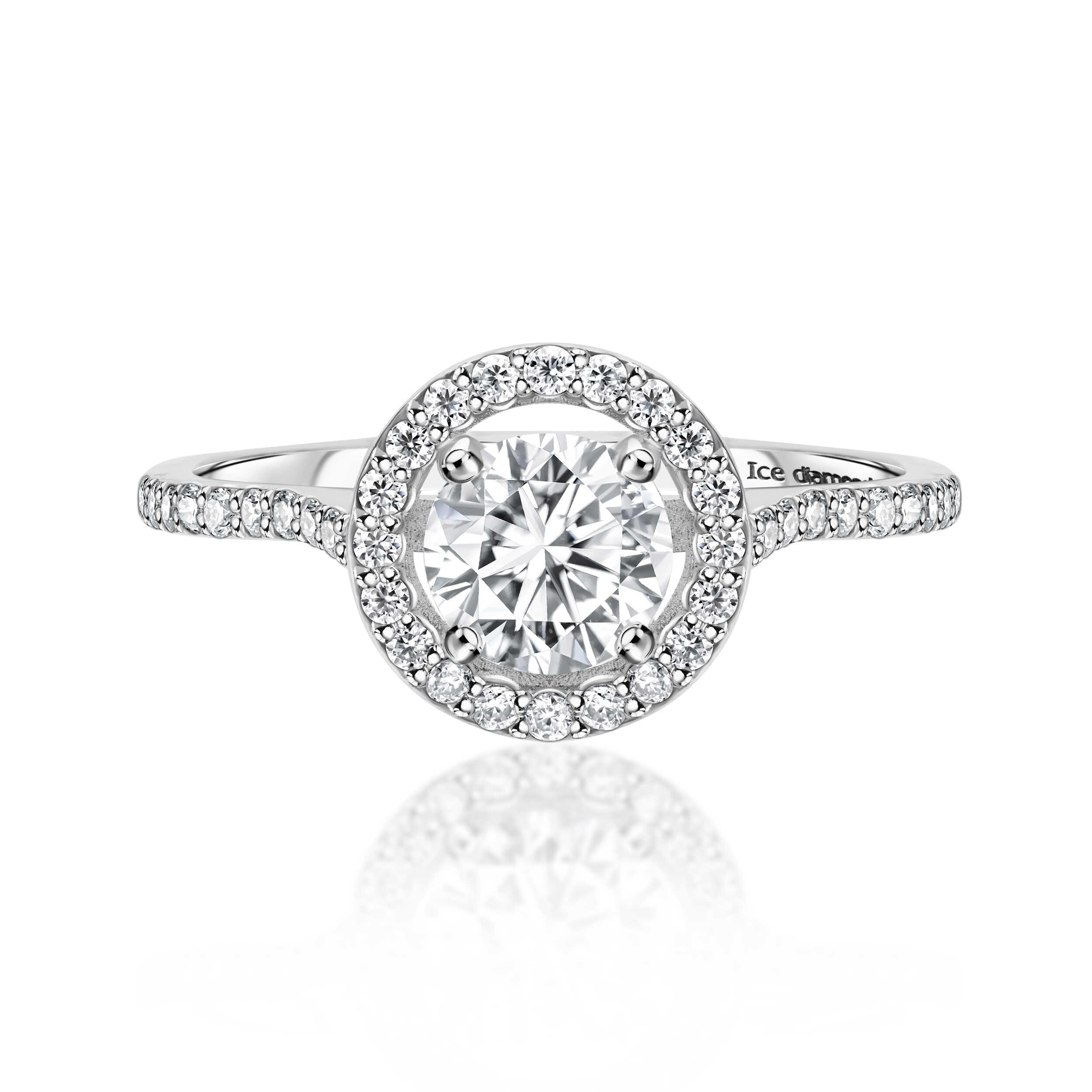 טבעת אנה בעיצוב אנגלי 2.2 קראט אבני מואנייס ice diamonds